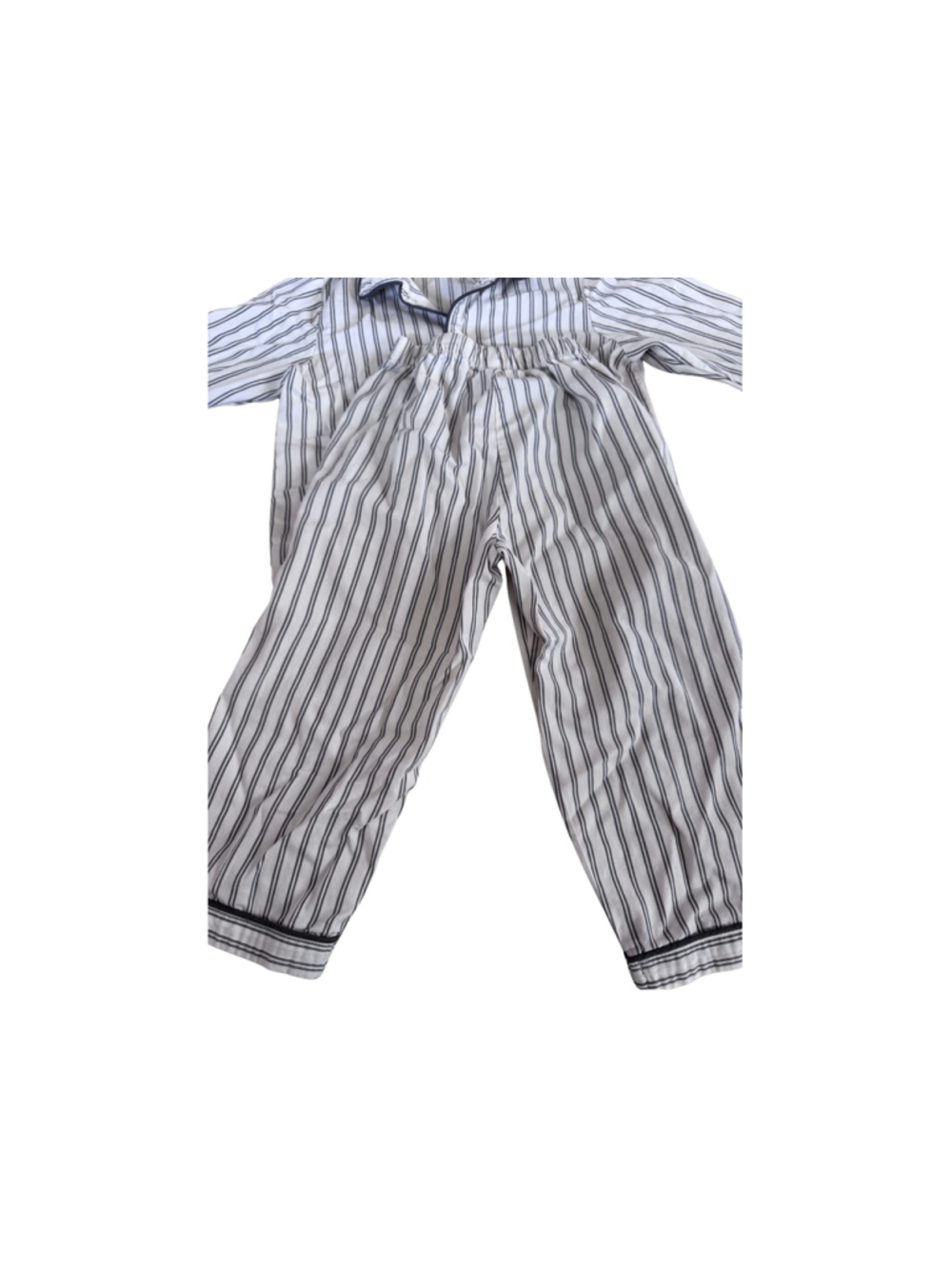 Boys Rylee and Cru Pajama Set 2/3Y White Green Striped